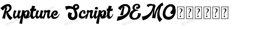 Rupture Script DEMO字体转换